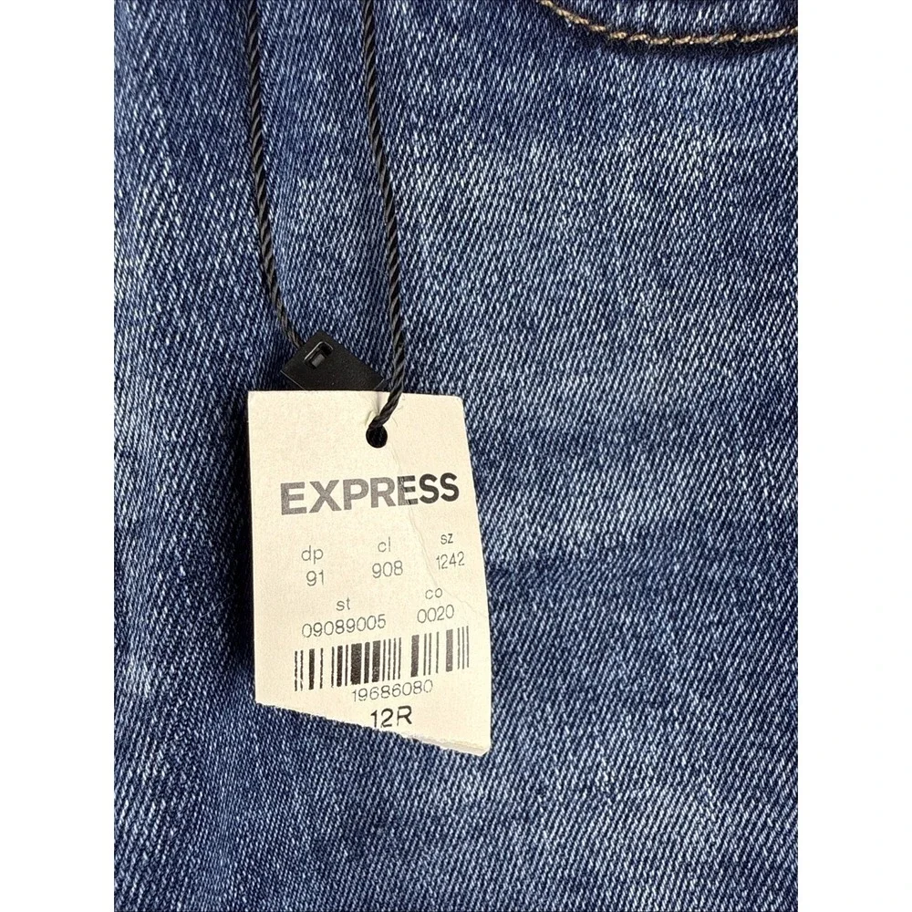 Express Jeans 12R Mom‎ Jean Super High Rise Medium Wash New NWT - Picture 4 of 10